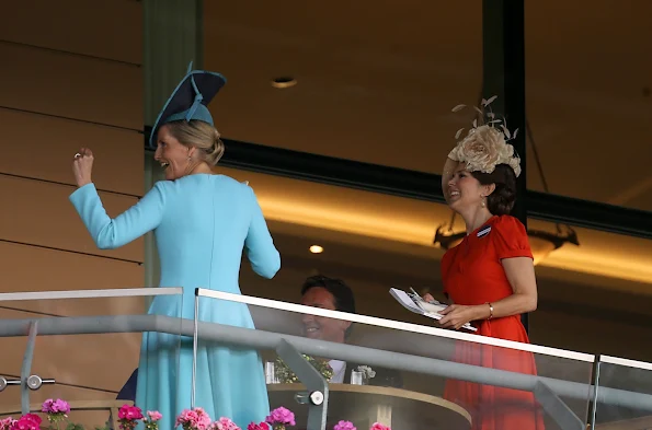 Catherine, Duchess of Cambridge, Sophie, Countess of Wessex, Denmark's Crown Princess Mary, Crown Prince Frederik, Queen Elizabeth at Royal Ascot 2016