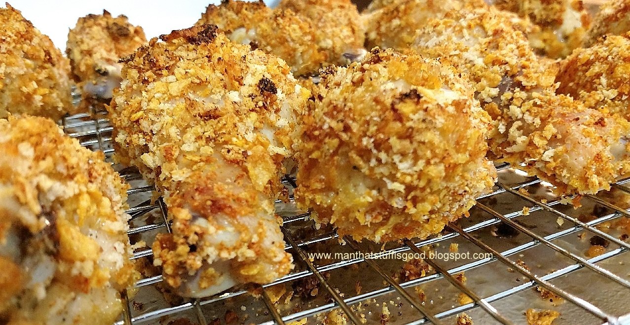 Buttermilk "Oven Fried" Chicken aka Cornflake Crust Baked Chicken