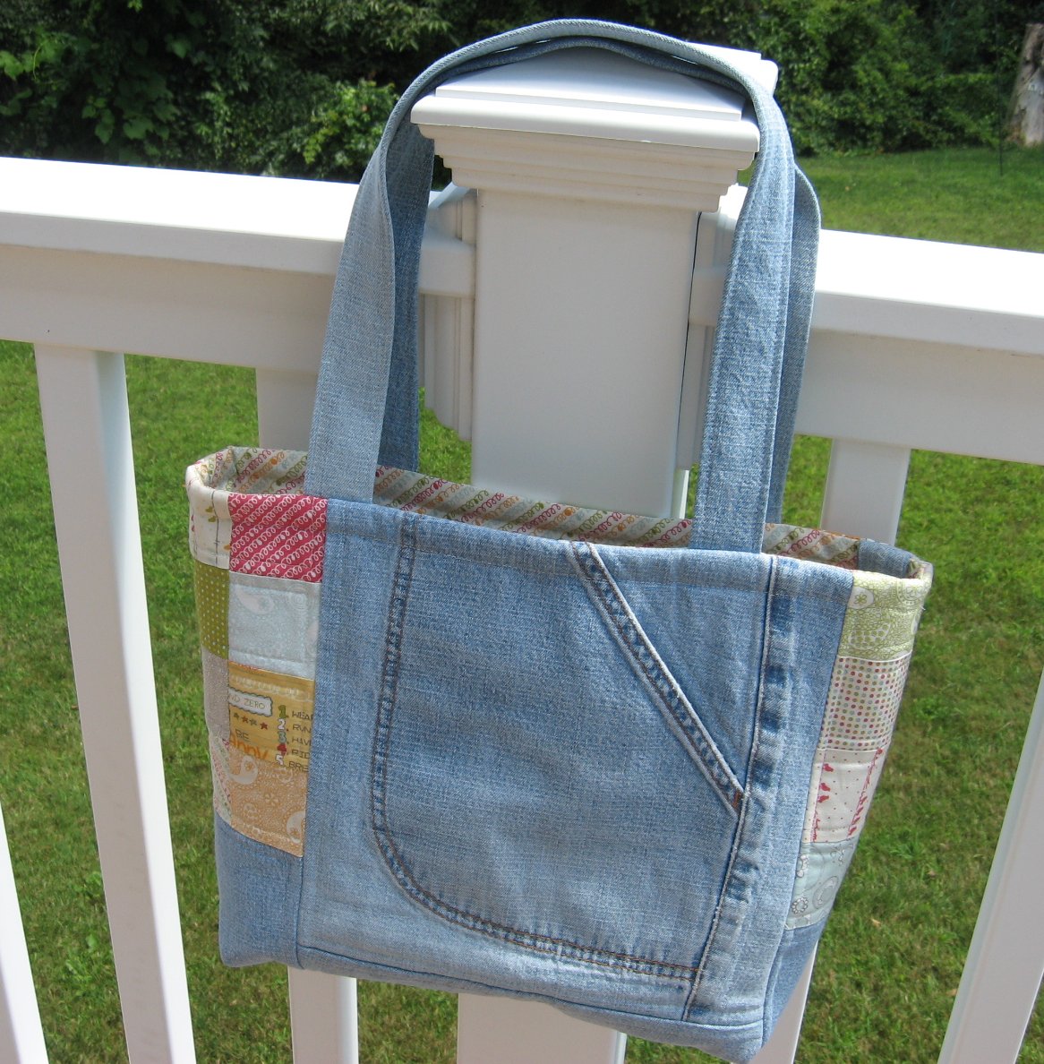Hooked on Needles: Upcycled Denim/Repurposed Jeans ~ Summertime creativity