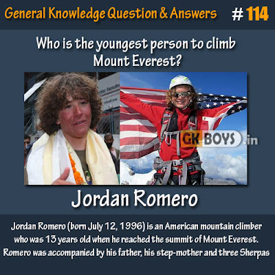 Who is the youngest person to climb Mount Everest?