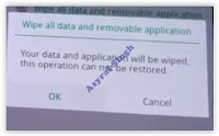 Wipe All Data and Removable Applications