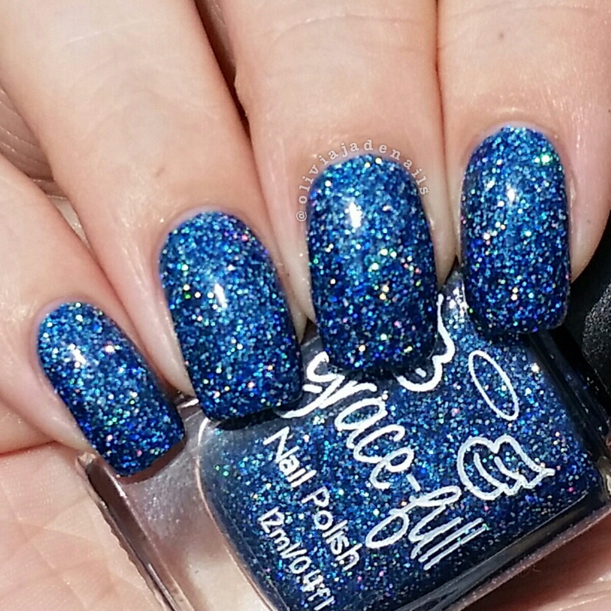 Grace-full Nail Polish Stille Nacht swatched by Olivia Jade Nails