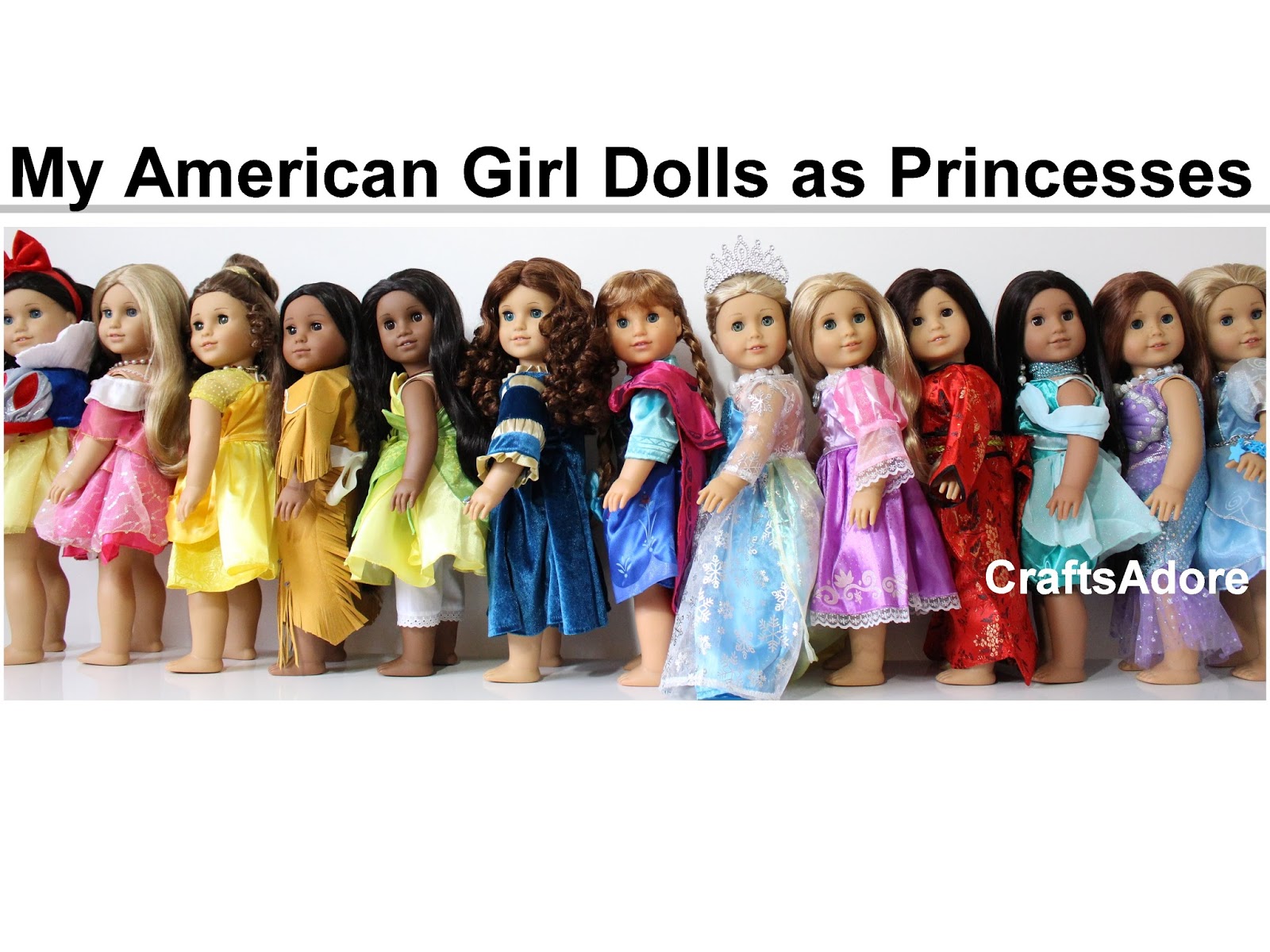 My American Girl Dolls as Disney Princesses