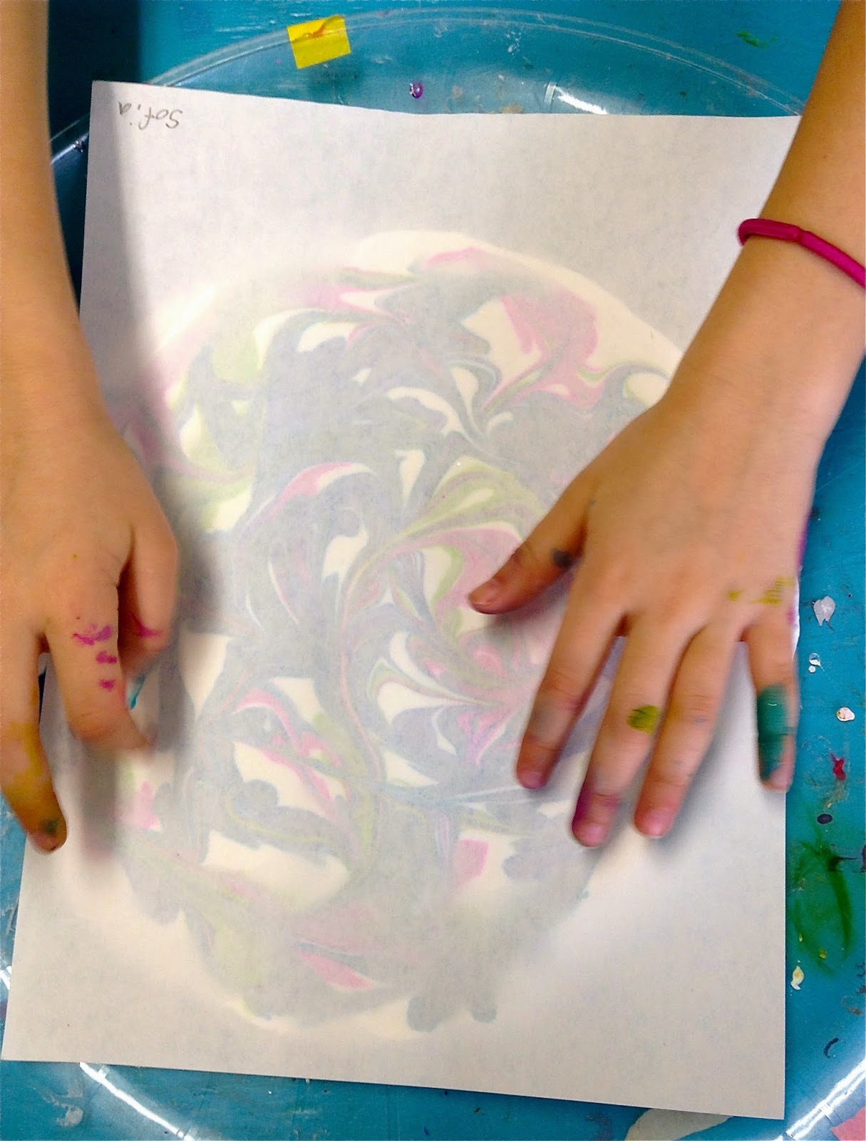 beehive ART Marbling with shaving cream