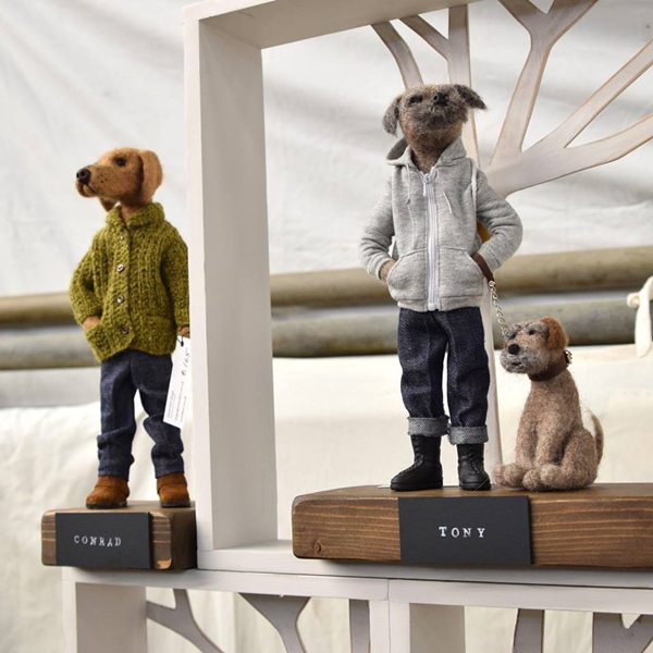 Felted dogs at Yarndale 2018 Felted dogs at Yarndale 2018