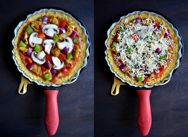 Easy Pizza crust recipe using cauliflower florets