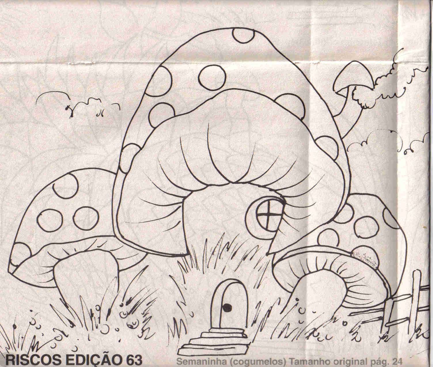 Desenhos para Colorir: Desenho de Cogumelo para salvar, imprimir e pintar,  colorir desenhos infantis de cogumelos.