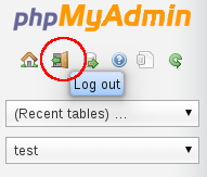 logout phpmyadmin