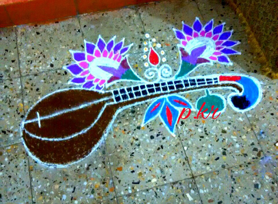 TELUGU WEB WORLD MUSICAL INSTRUMENTS FLOWERS MUGGULU