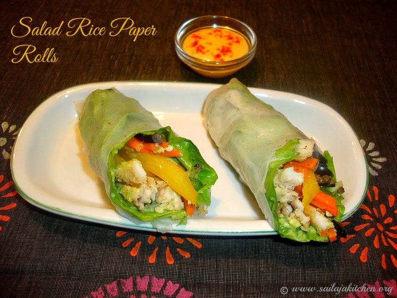 images for Salad Rice Paper Rolls - A Quick Lunch Box Recipe