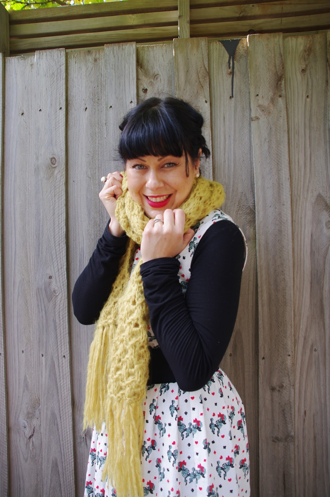 Miss Tallulah Porkchop winterized poodle dress