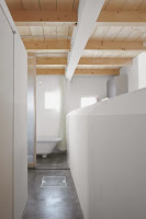 Hokkaido Vertical White House Design with More Loft and Platforms
