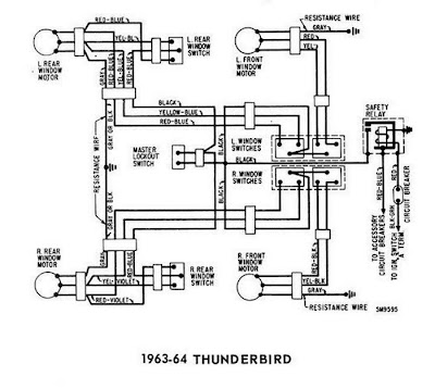 Windows Wiring Diagram For 1963-64 Ford Thunderbird | All about Wiring