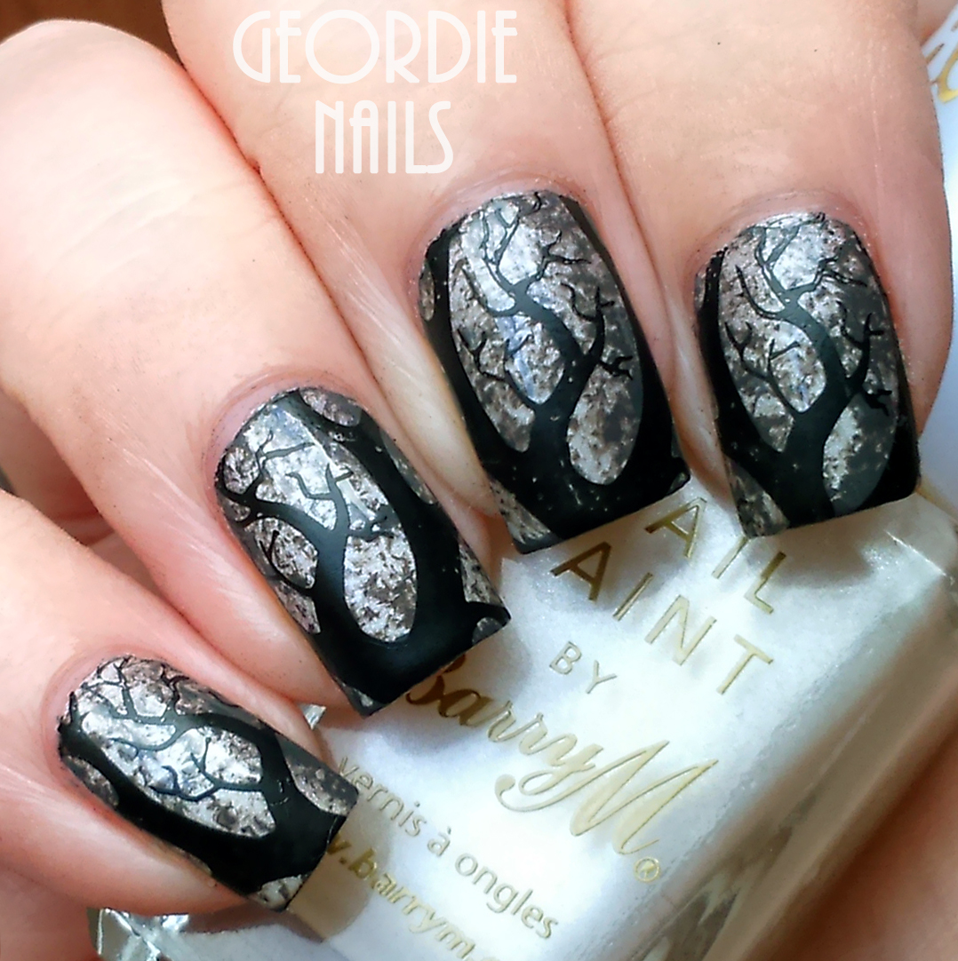 Geordie Nails: Creepy Tree Branches Manicure