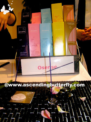 Osense Fragrant Sticks Incense on display at Beauty Press Spotlight Day May 2013 at Midtown Loft in New York City