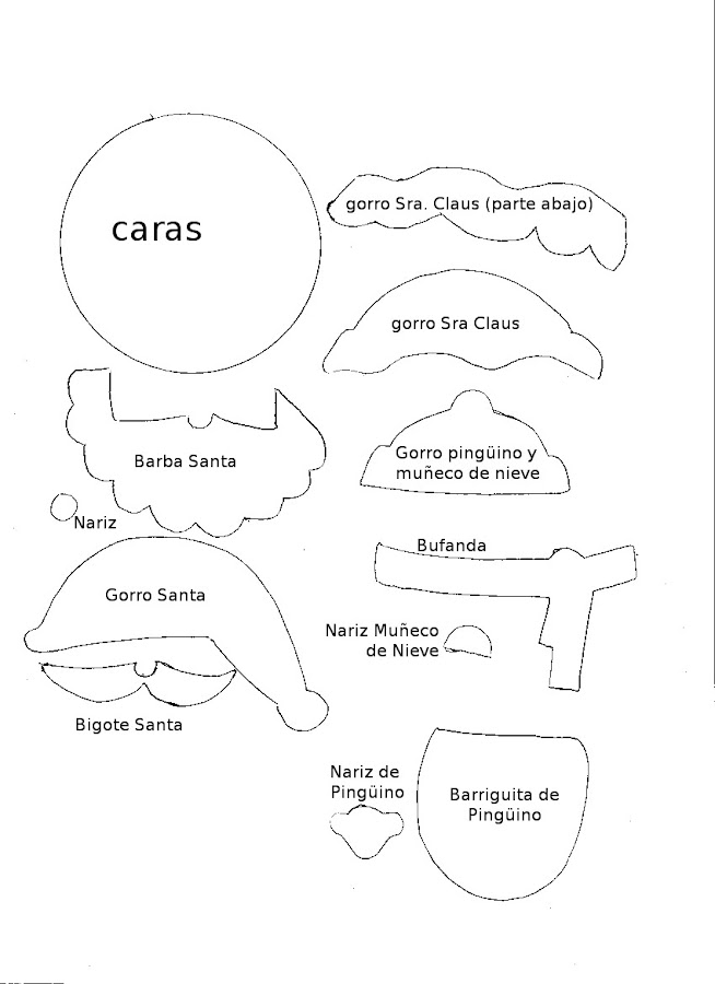 Adornos para el árbol de navidad con goma eva