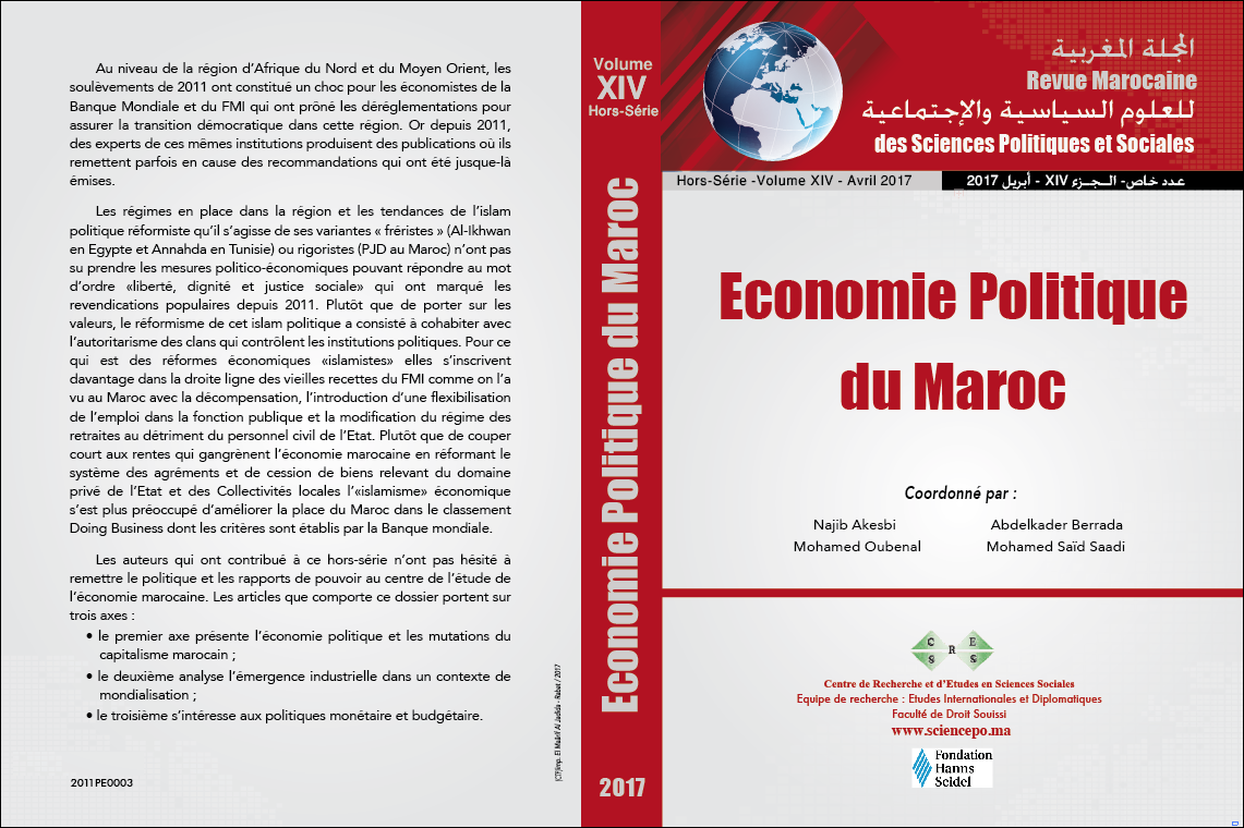 Economie Politique Du Maroc Cordonne Par Najib Akesbi Abdelkader Berrada Mohamed Oubenal Mohamed Said Saadi La Revue Marocaine De Sciences Politiques Et Sociales