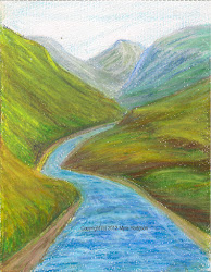oil pastels landscape paintings pastel painting seascape landscapes flow seascapes going sea creating drawing scenery mountain river competition paper calm