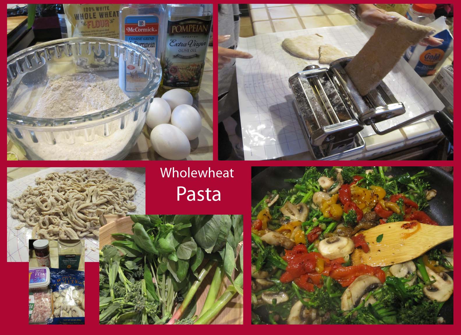 Bouche bebe: Whole wheat Pasta with Roasted Vegetable and Goat Cheese