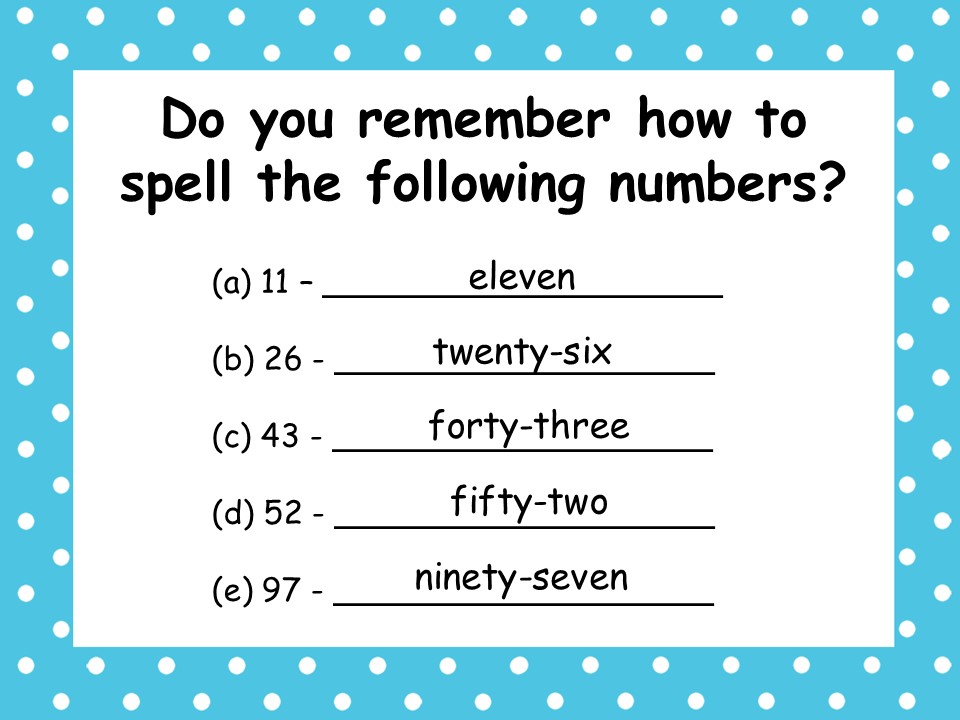 P2A Class Blog: Numbers to 1000 - Counting to 1000