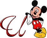 Alfabeto de Mickey Mouse recostado U.