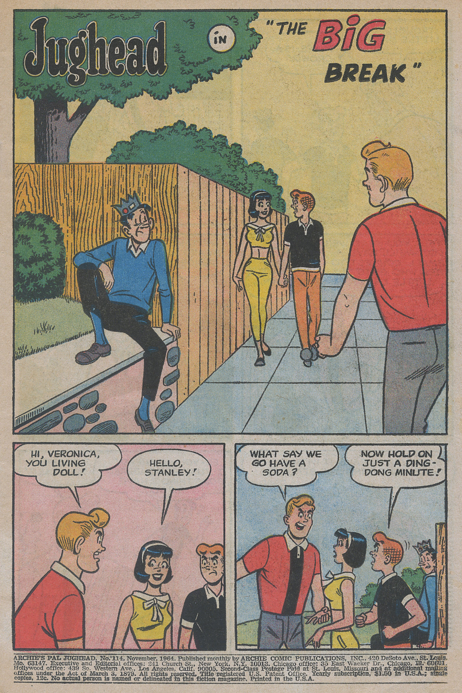 Read online Archie's Pal Jughead comic -  Issue #114 - 3