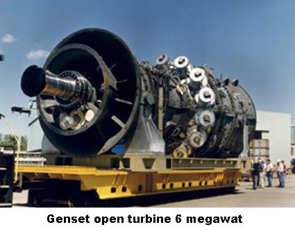 Genset turbin open 6 megawatt www.etalase-peralatangenset.blogspot.com