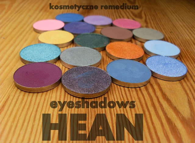 Hean, cienie do powiek, Eyeshadows, makeup, wkłady cieni, palety magnetyczne , makijaż dzienny w kolorze, złoto na powiece, bordowy makijaż, pastelowe kolory na powiekach