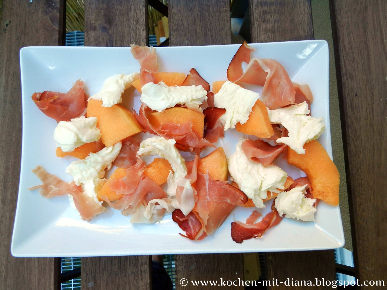 Mediterranean melon salad with parmesan croutons Cooking with Diana