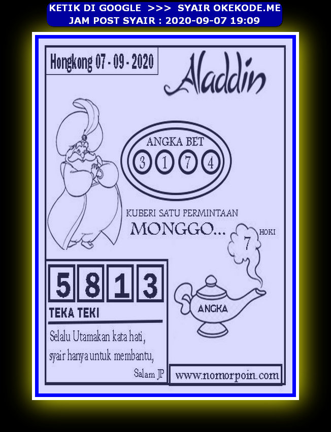 Syair hk 7 September 2020 KODE SYAIR SGP SYAIR HK SYAIR
