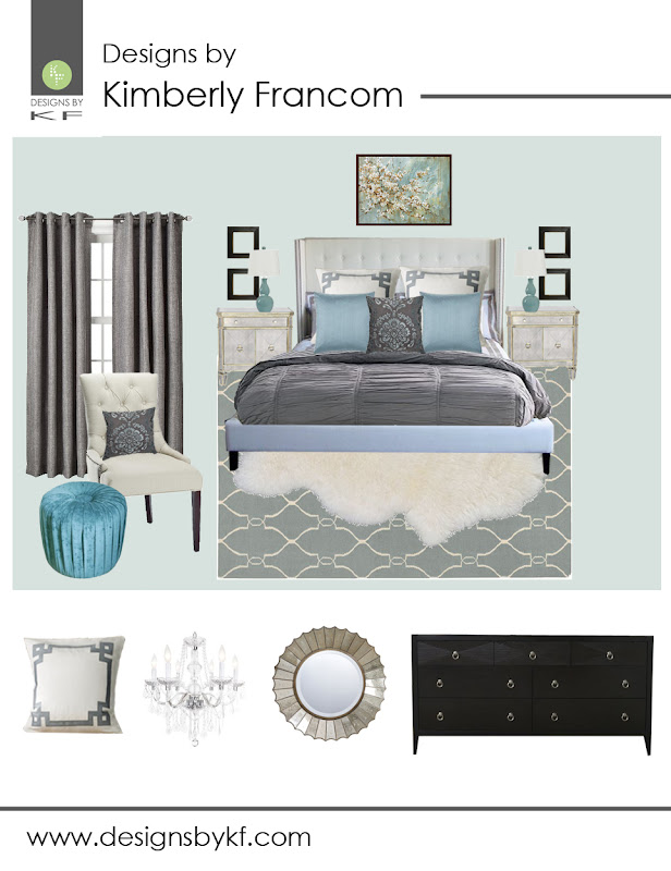 Designs by Kimberly and Associates Master Bedroom Design Board