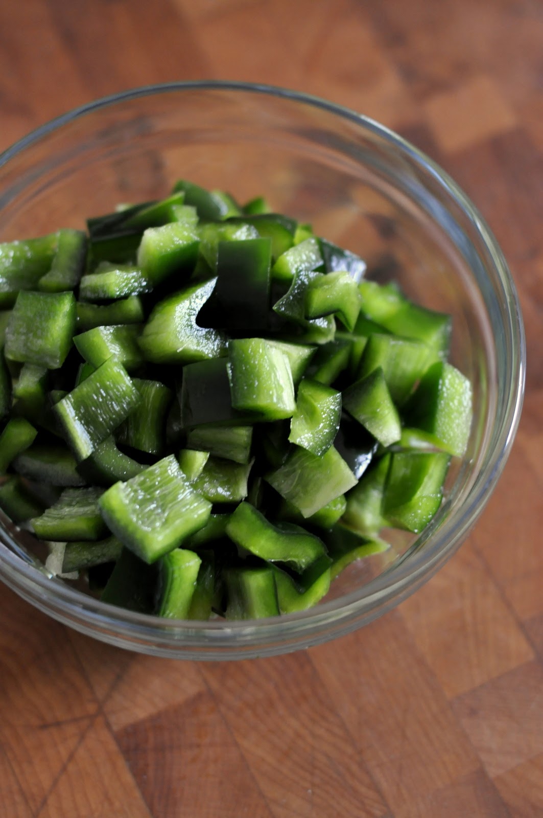 Diced Poblano Peppers | Taste As You Go