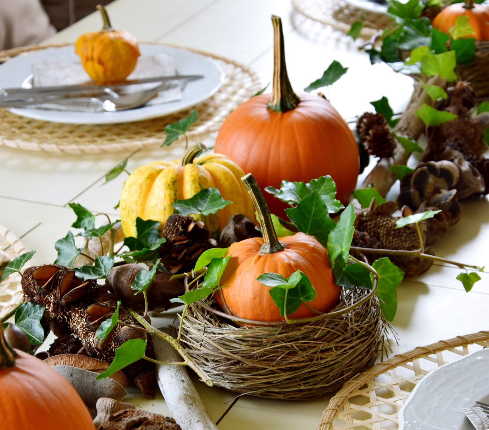 Herbstliche Tischdeko mit Kürbissen ECLECTIC HAMILTON