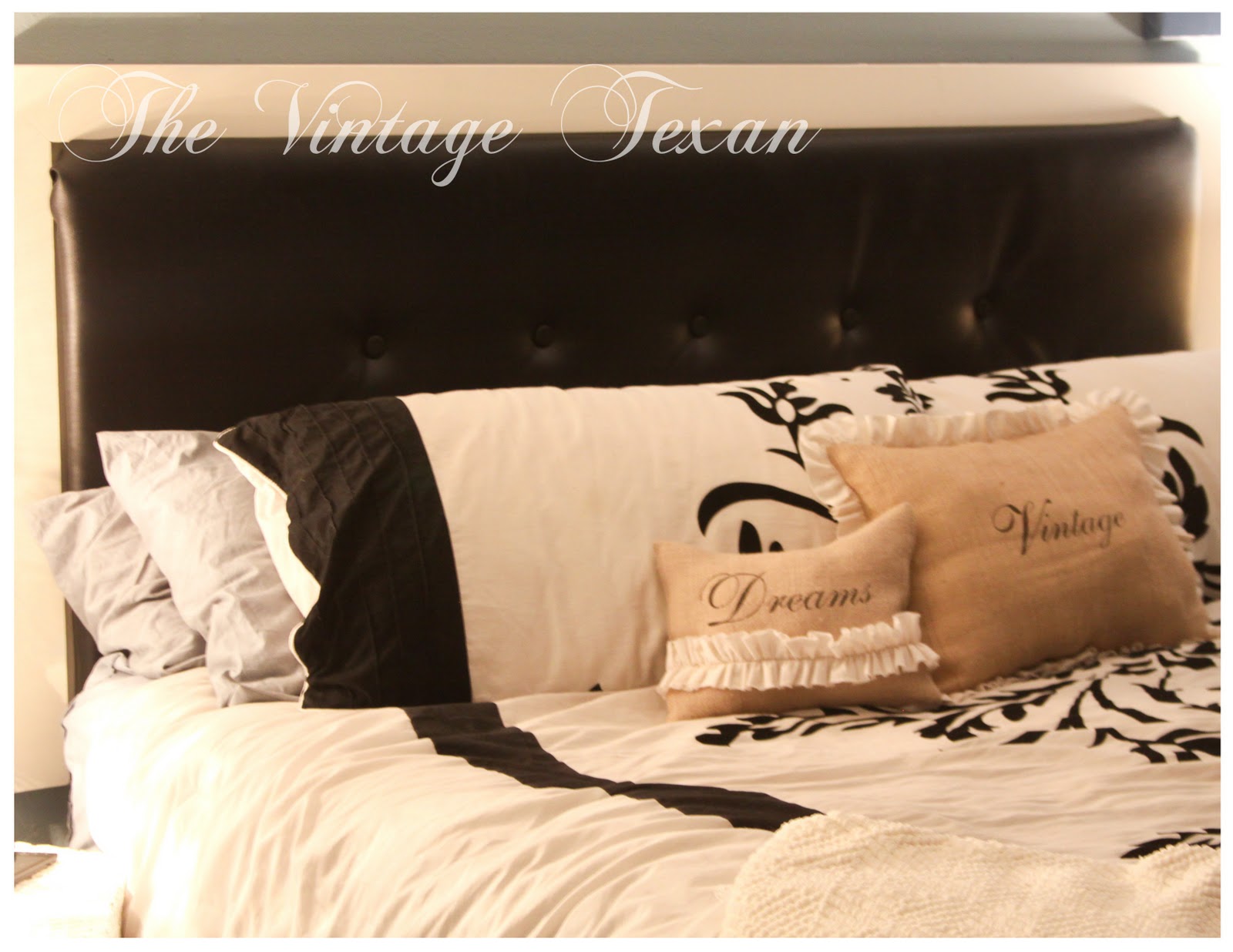 The Vintage Texan DIY Tufted Vinyl Headboard