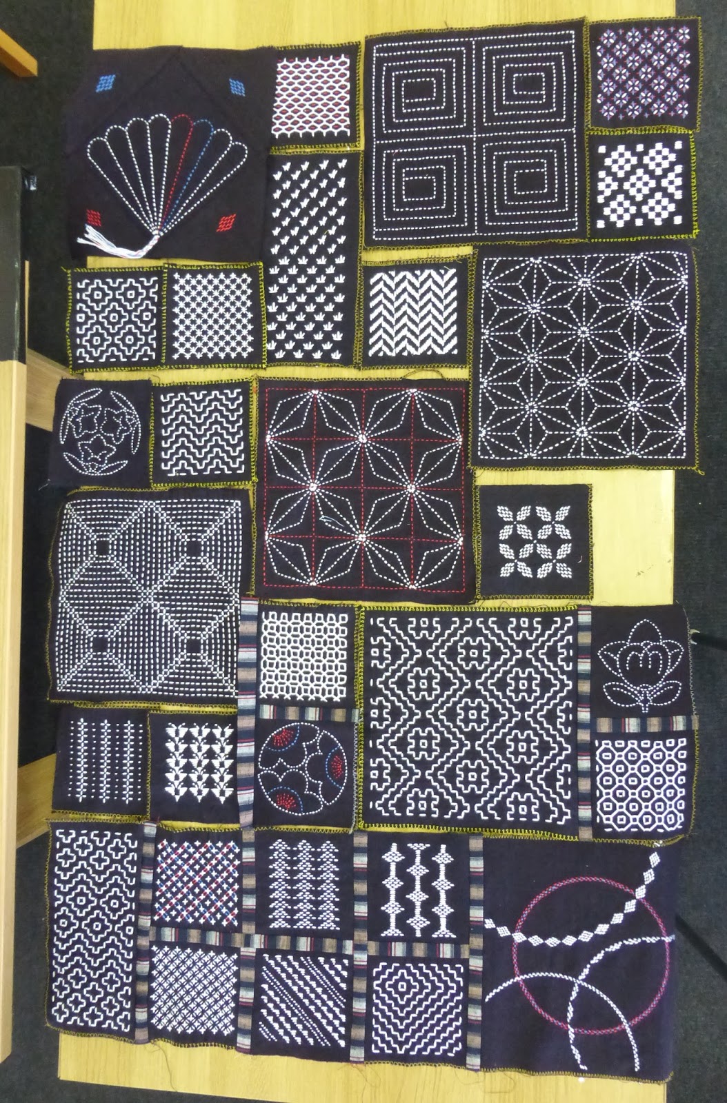 sashiko and other stitching Sashiko demo next Saturday at Kaleidoscope