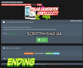 Tampilan Ending Demo Script Phising fb Tampilan Pulsa Gratis Tampilan Ending Demo Script Phising fb Tampilan Pulsa Gratis