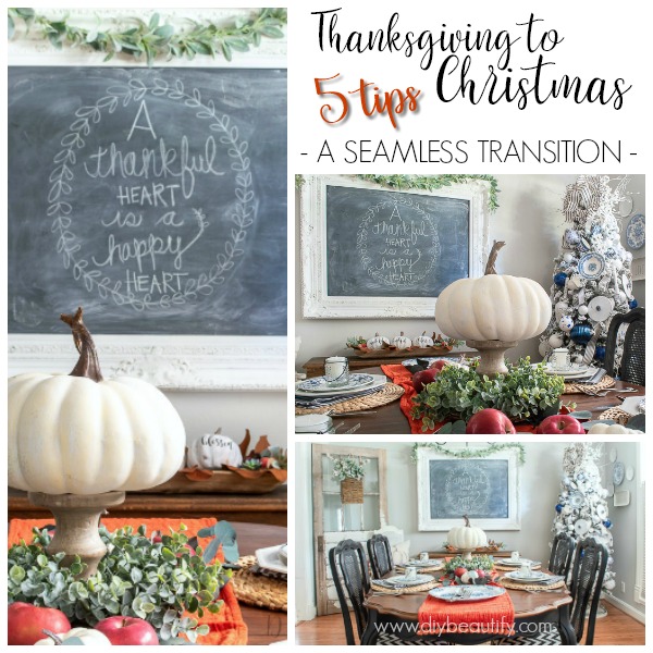 Thanksgiving to Christmas dining room