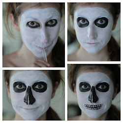 diy step skin skeletor face paint eyes allow coats dry application between