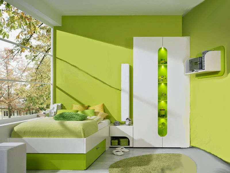 Habitaciones para adolescentes color verde - Ideas para decorar dormitorios