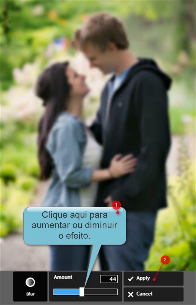 Desfocando foto