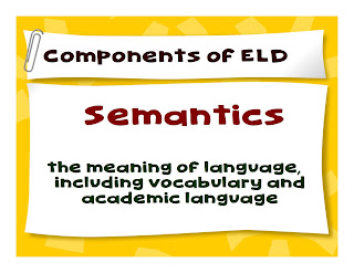 Semantics Terms for ELD, ESL, EFL Terms for ELD, ESL, EFL