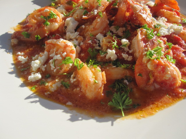 Stirring the Pot: Garides Saganaki (Shrimp with Feta and Tomato)