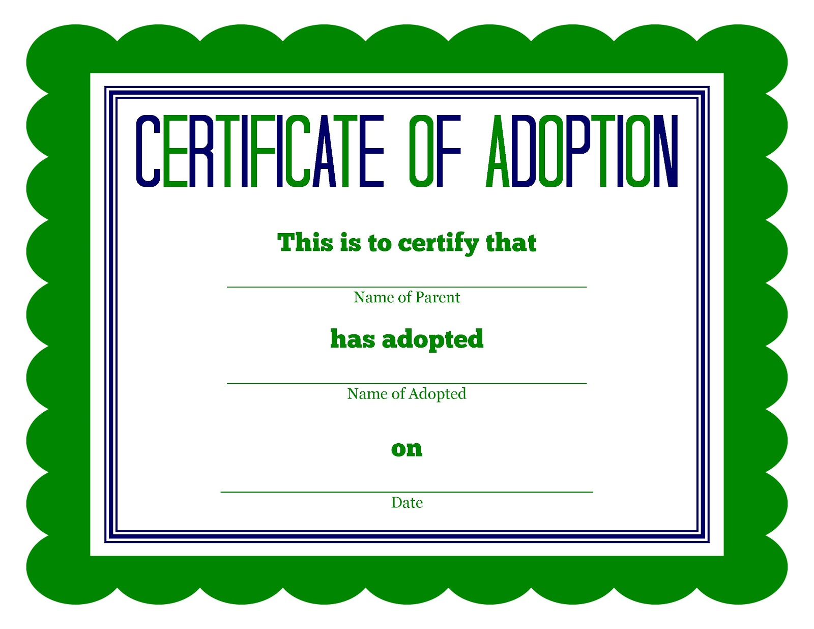 Free Printable Pet Adoption Papers