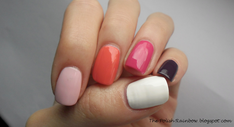 The Polish Rainbow: Ombre Nail Look: White To Purple