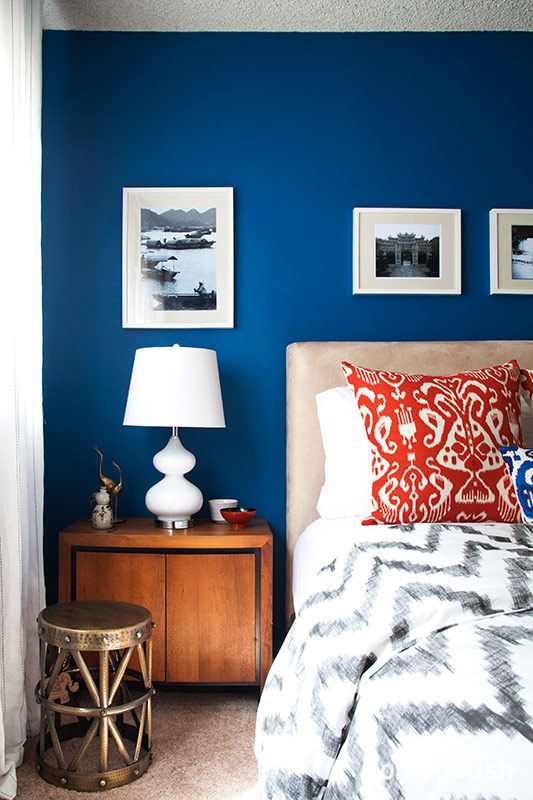 Un habitación con paredes en azul | Decoración
