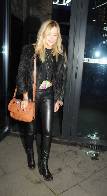 Lovely Ladies in Leather: Laura Whitmore in leather pants