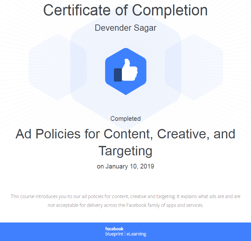 Facebook Ads Certificate