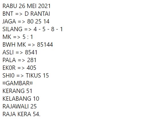 Syair Sgp Rabu 26 Mei 2021 Kode Syair Sgp Syair Hk Syair Sydney 2021
