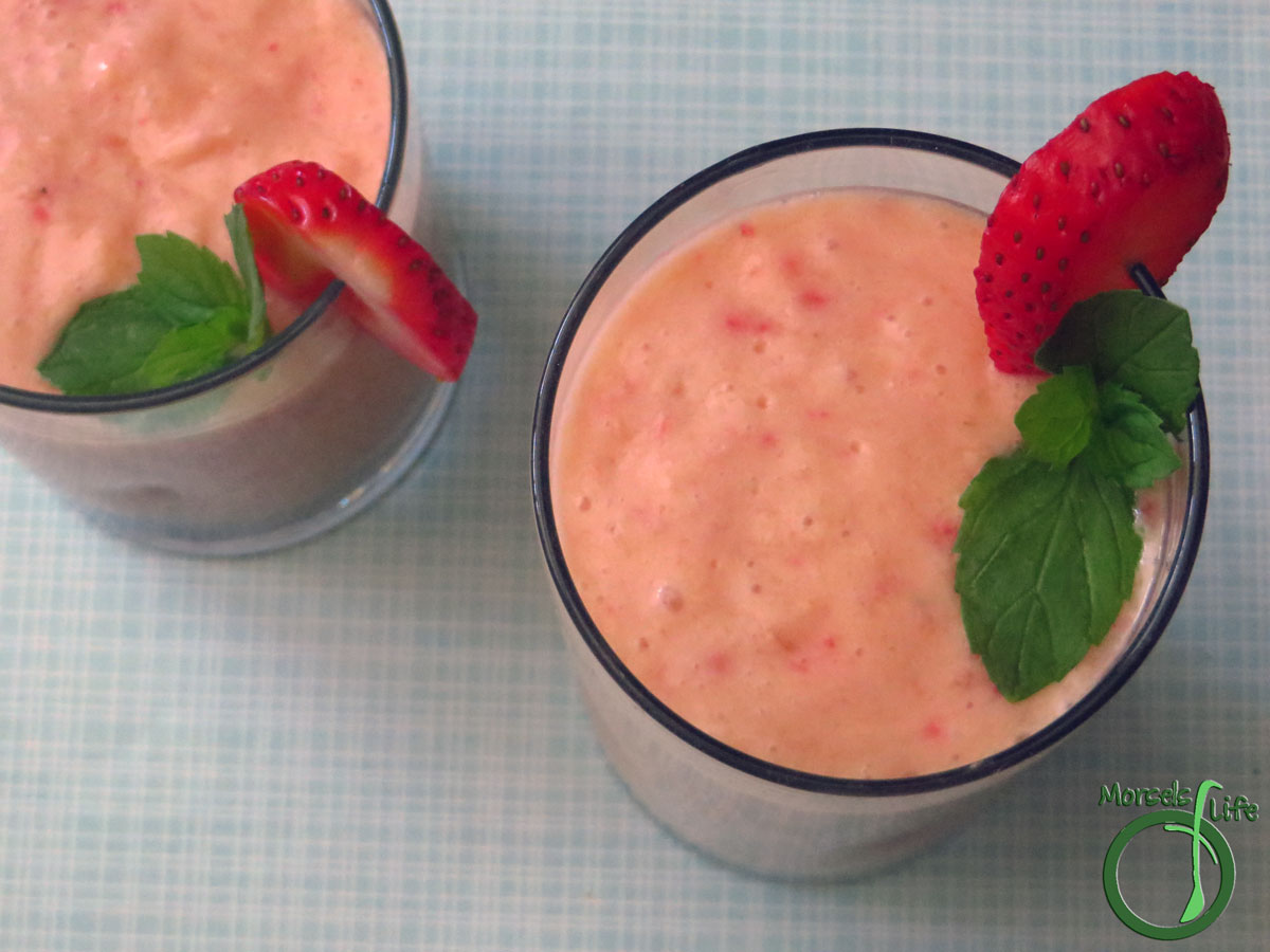 Morsels of Life - Tropical Smoothie - Imagine yourself relaxing in paradise with this luscious smoothie - full of tropical flavors like mango, pineapple, and strawberries in a coconut base!
