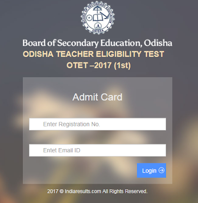 OTET Admit Card OTET Admit Card